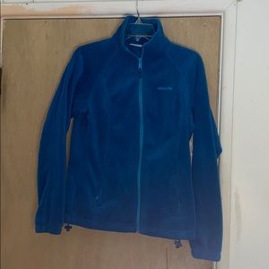 Like new, Columbia fleece zip up jacket in teal